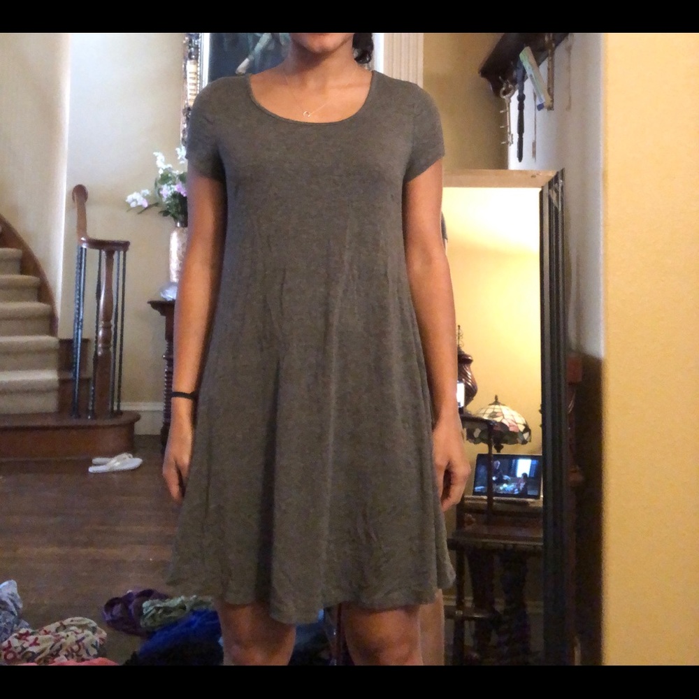 Simple Grey T-Shirt Dress